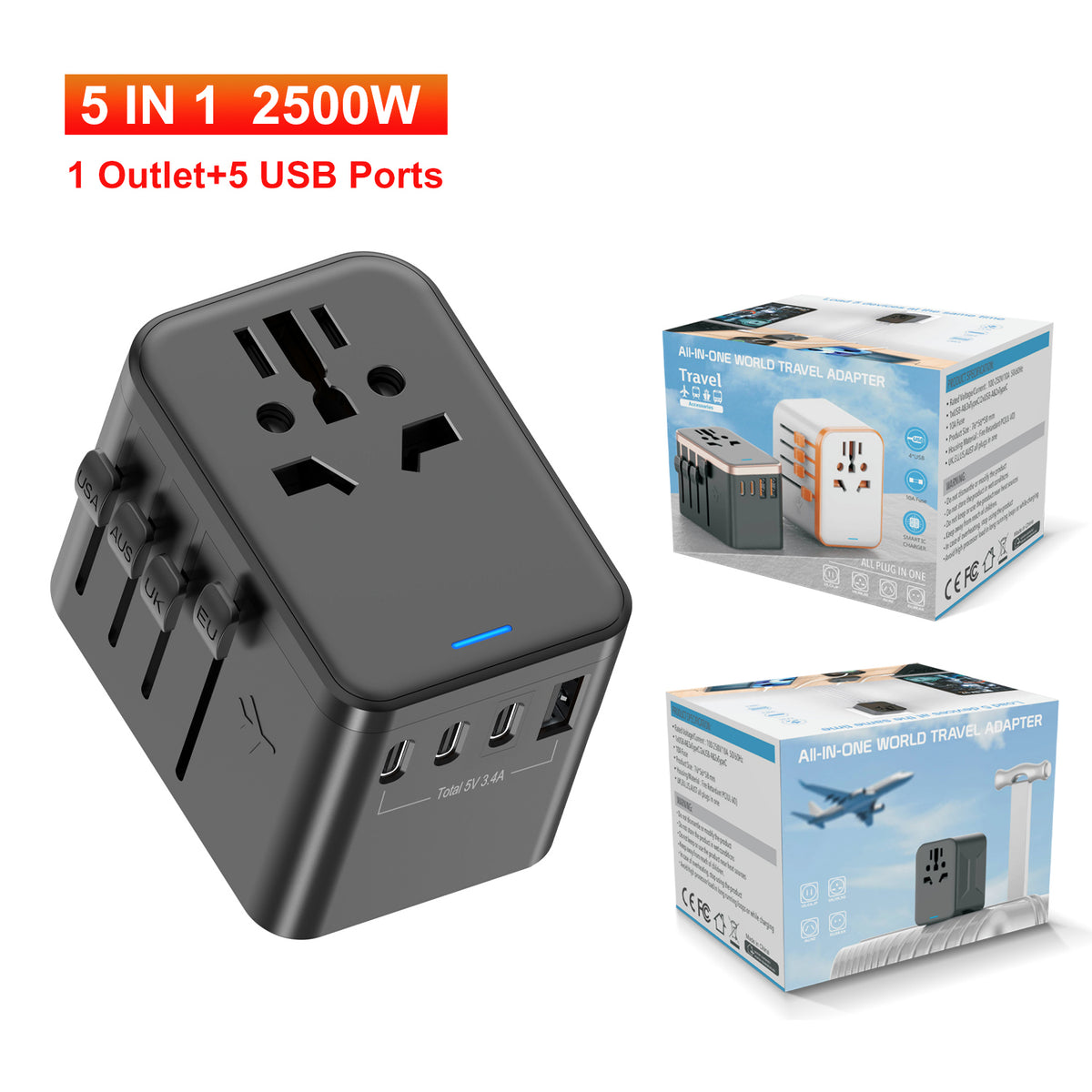 Universal Travel Adapter Worldwide