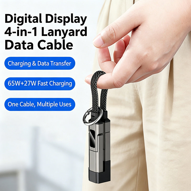 65w PD 4-in-1 Keychain Charging Cable